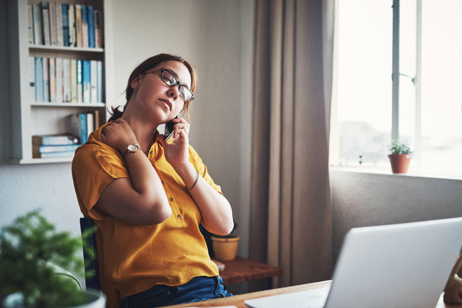 Woman on phone