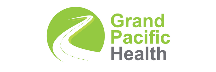 Grand Pacific Health logo, green path.